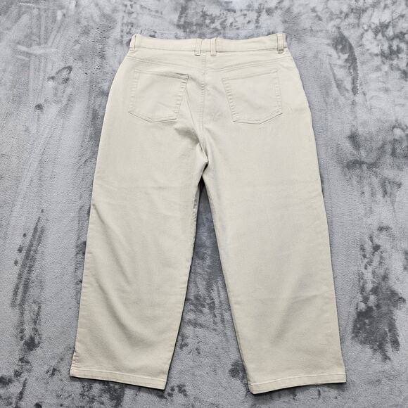 Vintage Gloria Vanderbilt Jeans Womens 12 Beige High Rise Slim Leg Crop Capri - Picture 3 of 12
